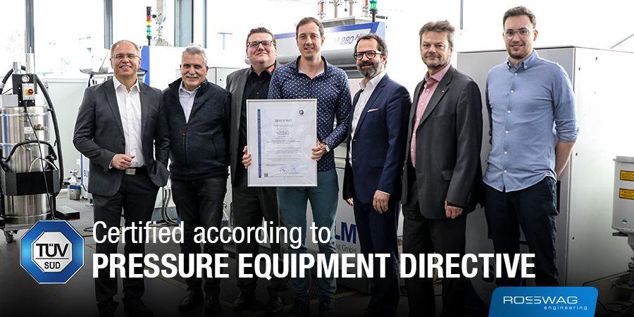 Certified for Pressure Equipment Directive